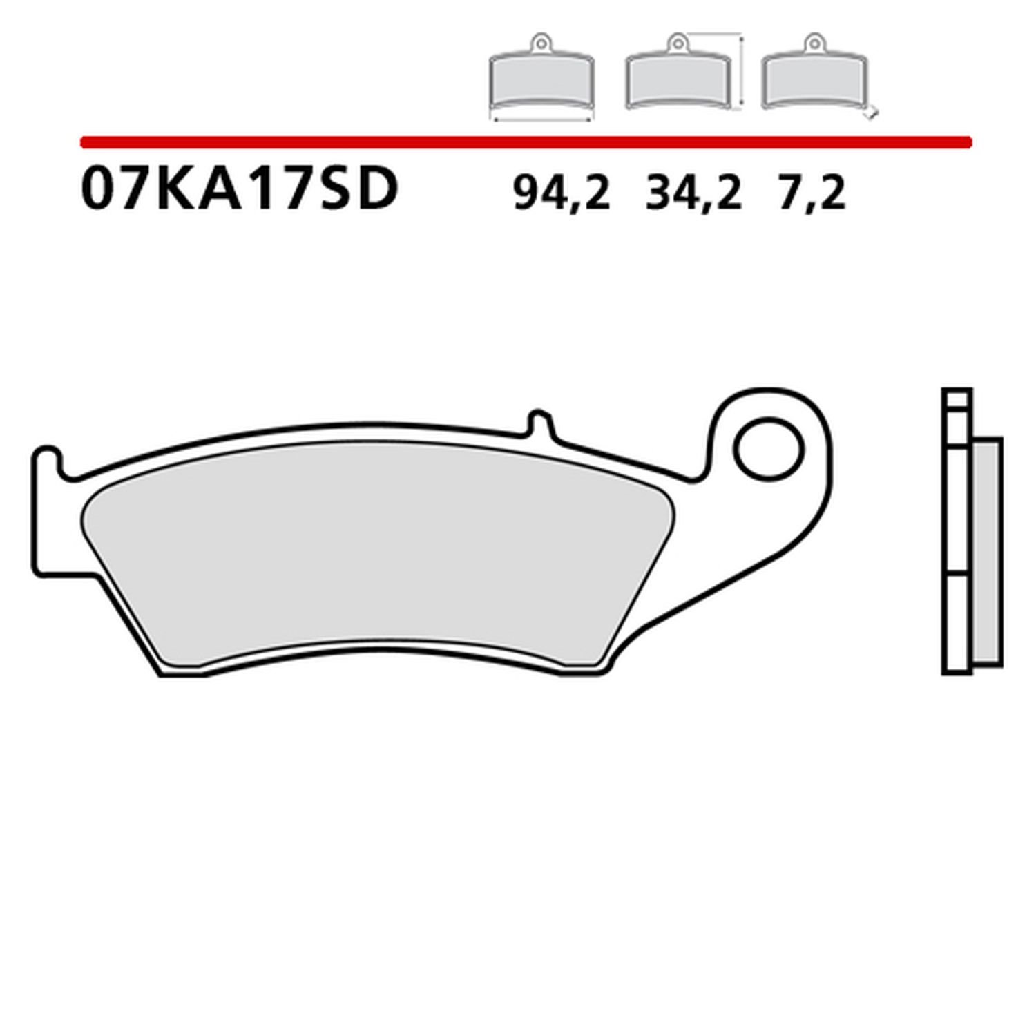 Klocki hamulcowe KH185 SINTER SD (ECE R90) Brembo | 07KA17SD