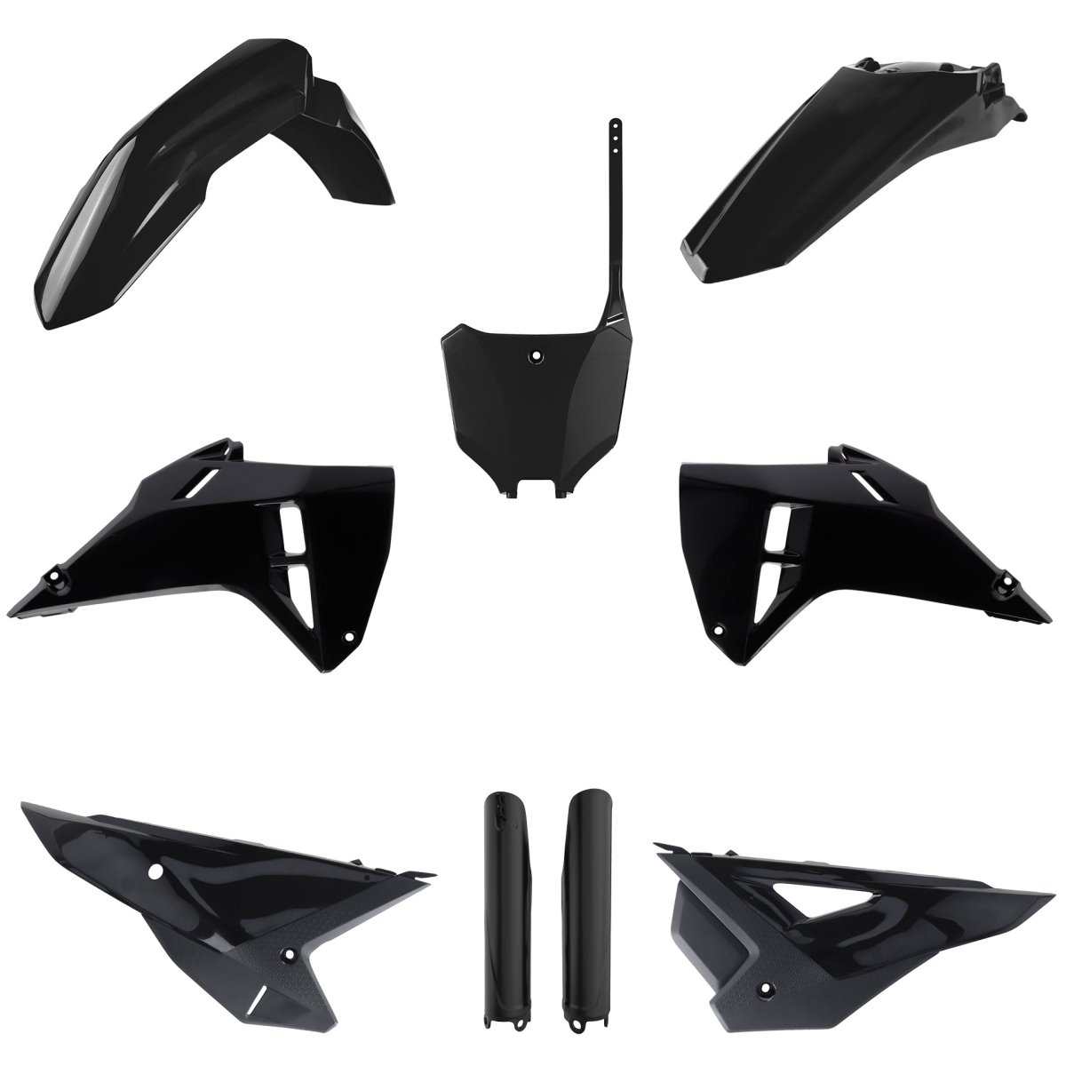Komplet plastików Honda CRF 250R, CRF 250RX, CRF 450R, CRF 450RX czarny Polisport | 91600