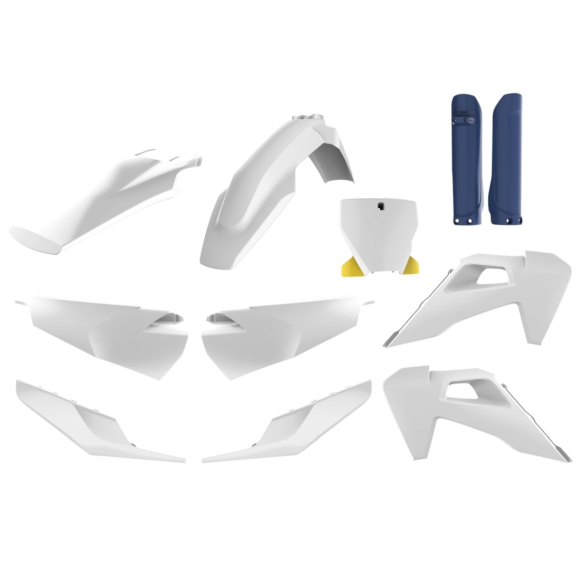 Komplet plastików Husqvarna TC/FC TPI Biały Niebieski Polisport | 91098