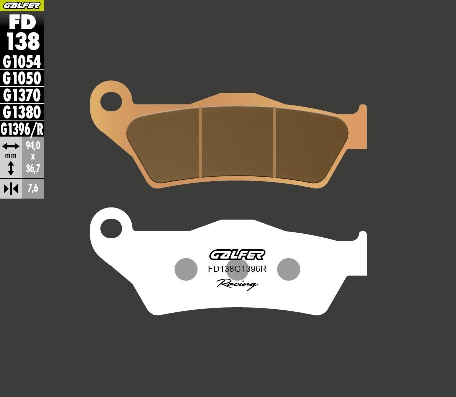 Klocki hamulcowe KTM SX/EXC KH181 SPIEK METALICZNY (ZŁOTE) Off Road Racing (BREMBO) Galfer | FD138G1396R
