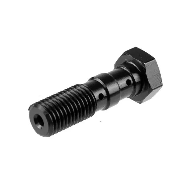 ZF Śruba hydrauliczna do przewodów hamulcowych M10x1,25 podwójna, kolor czarny TRW | MCH951S