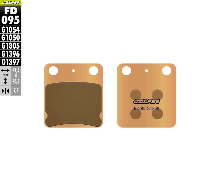 Klocki hamulcowe KH054 Spiek metaliczny (złote) Off Road Galfer | FD095G1396