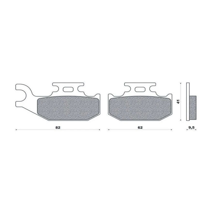 Klocki hamulcowe KH317/KH414 (ORGANIC) (Grubość 9,5mm) Brenta | BR3110