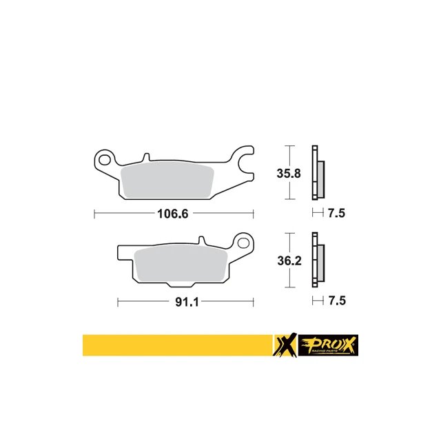 Klocki hamulcowe KH443 Yamaha YFM 550 GRIZZLY, YFM 700 GRIZZLY Przód Lewy ProX | 37.255102
