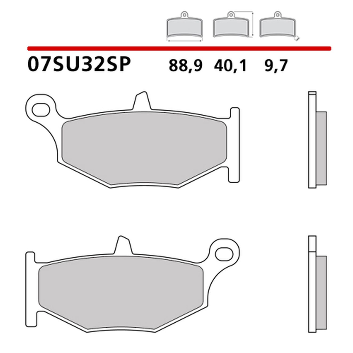 Klocki hamulcowe KH419 Road Sinter SP Brembo | 07SU32SP