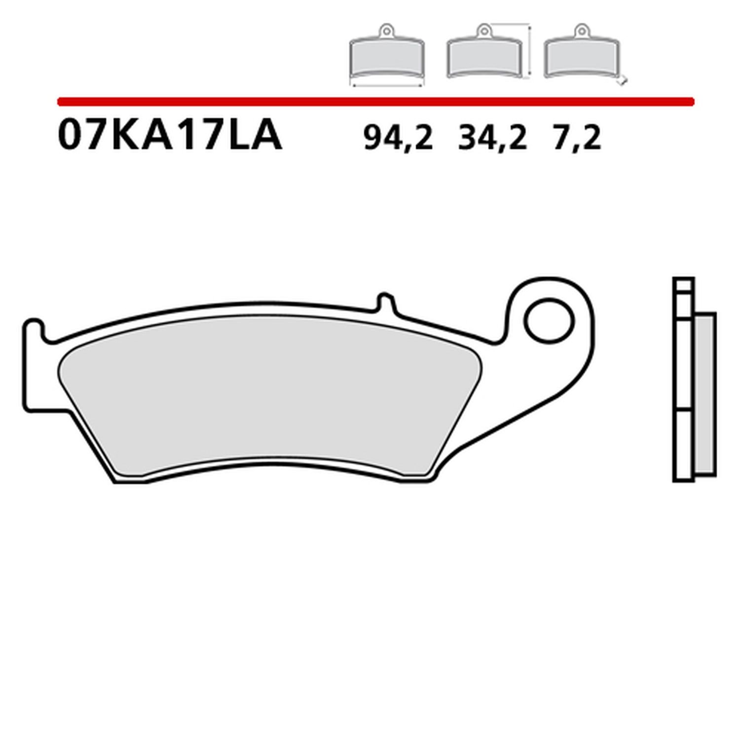 Klocki hamulcowe KH185 Road Sinter LA ECE R90 Brembo | 07KA17LA