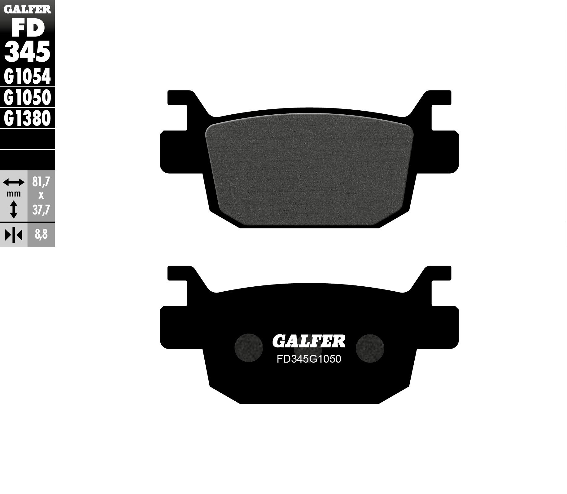 Klocki hamulcowe KH415 PÓŁMETALICZNE Skuter Galfer | FD345G1050