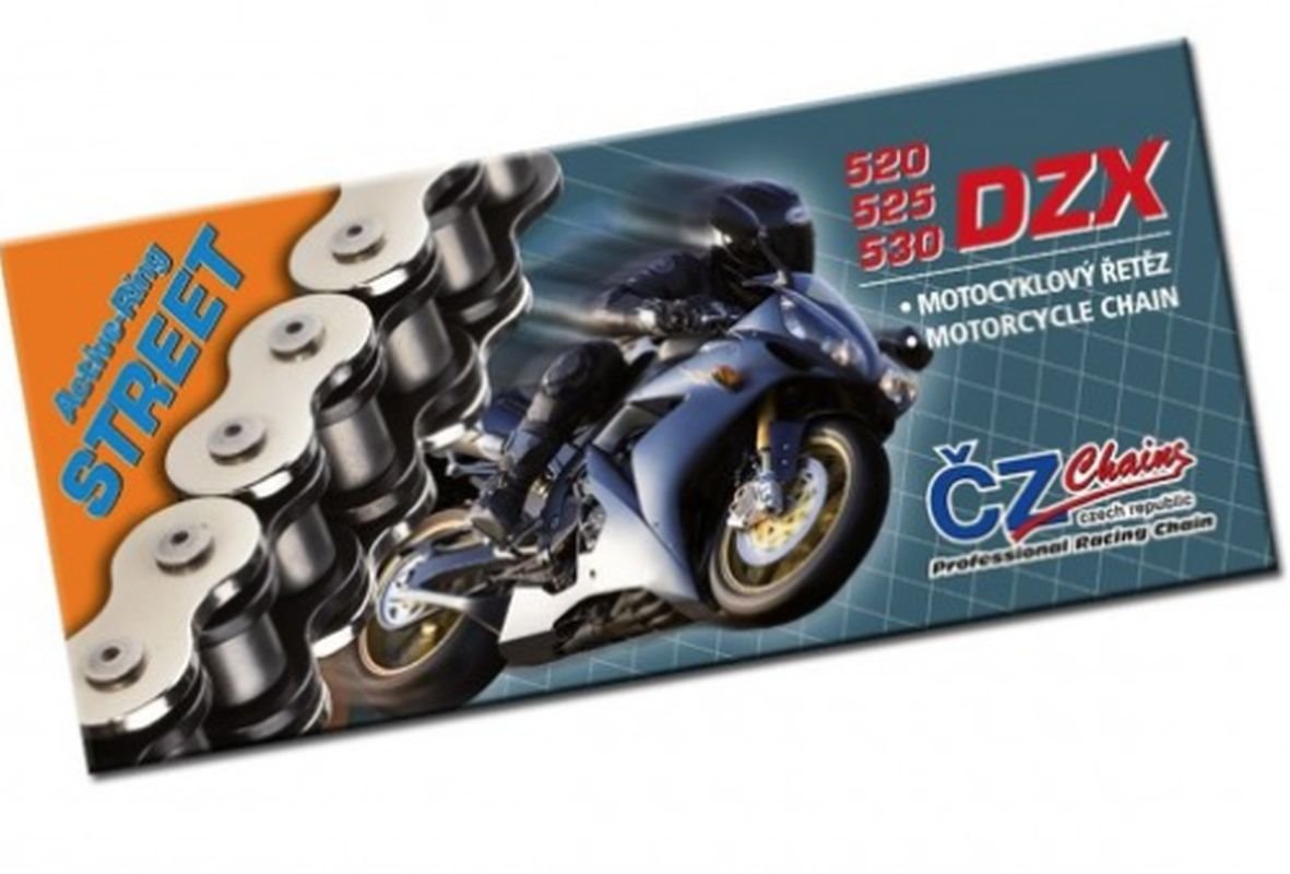 Łańcuch napędowy 525 DZX 114 ogniw ACTIVE RING Chrom do 1000 CCM 40,0 KN CZ | CZ525DZX114SL