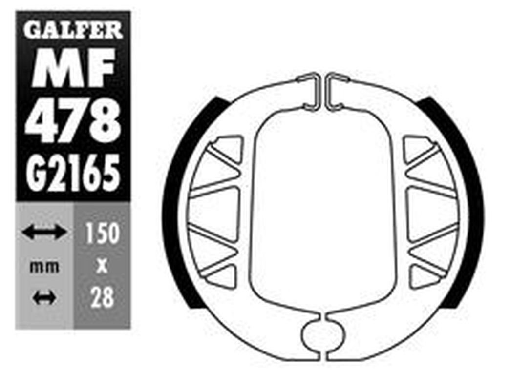 Szczęki hamulcowe tył Yamaha BWS 125, CYGNUS 125X, CYGNUS 150 Galfer | MF478G2165