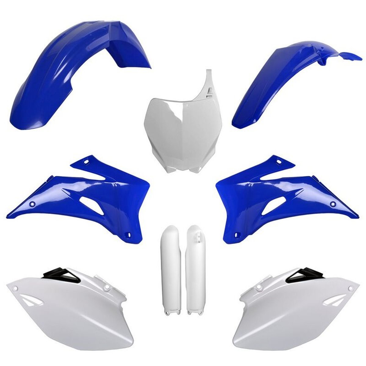 Komplet plastików Yamaha YZ 250F, 450F NIEBIESKI BIAŁY OEM Polisport | 91395