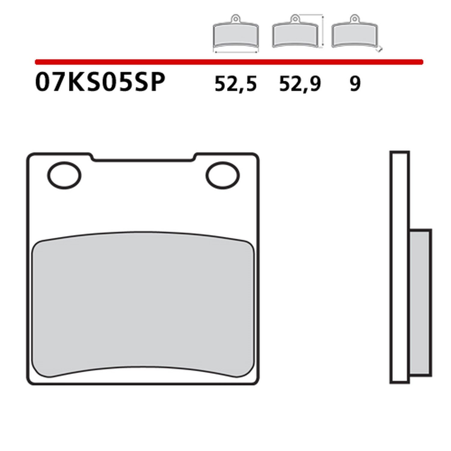 Klocki hamulcowe KH161 Road Sinter SP ECE R90 Brembo | 07KS05SP