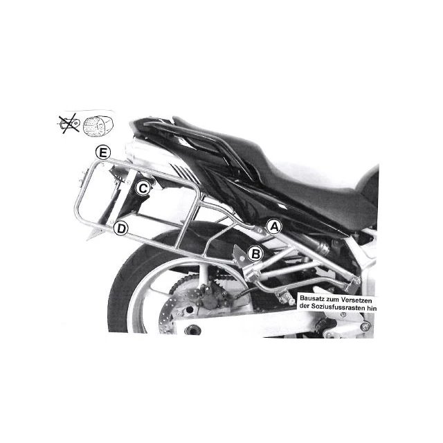 Stelaż kufrów bocznych Yamaha FZ 6 / Fazer 2004 - 2006 Hepco Becker | 6504506 00 09
