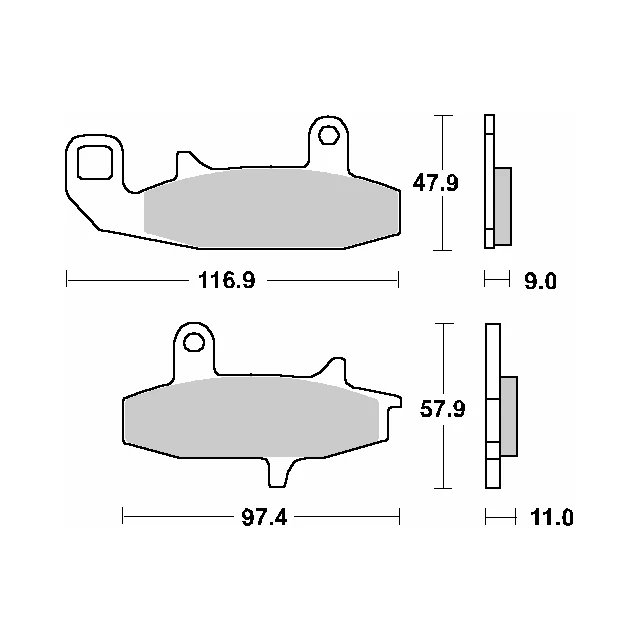 Klocki hamulcowe KH147 Street Standard Ceramic czarne SBS | 626HF