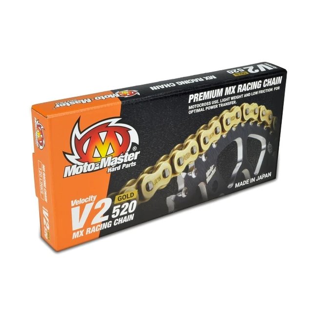 Łańcuch napędowy V2-420G MX Racing Gold Chain Regular złoty 130 ogniw Moto-Master | M642001