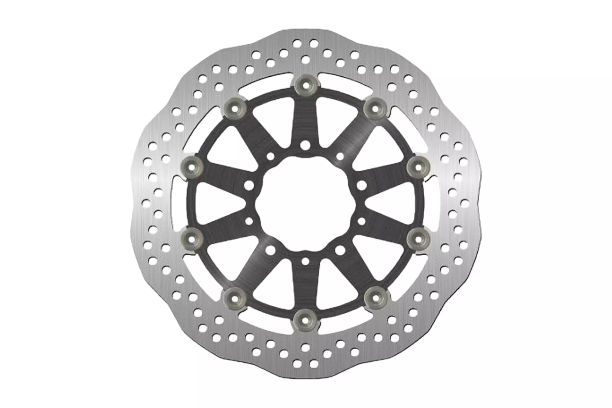 Tarcza hamulcowa przód Kawasaki ER6 F/N, ZX 10R, ZX6R, KLE 650 Versys, Z 750 (300x80x5mm) (5x10mm) Wave pływająca (Środek aluminiowy, czarny) | NG1056XG