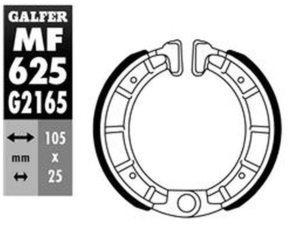 Szczęki hamulcowe tył Derbi Aventura 50, Coppa 50, Senda 50, Fenix 50, Vamos 50, Variant Galfer | MF625G2165