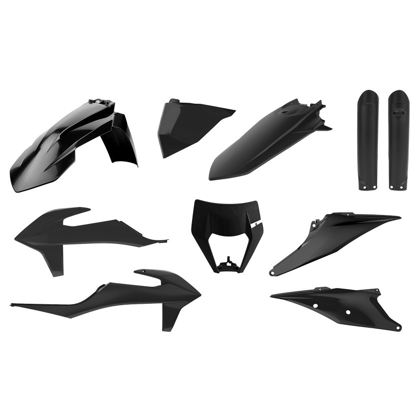 Komplet plastików KTM EXC/EXC-F TPI czarny Polisport | 91017
