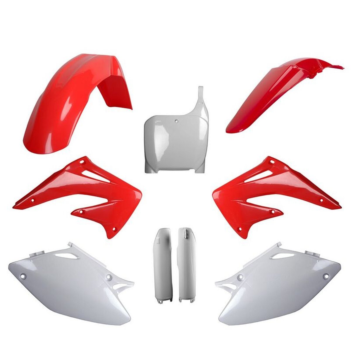 Komplet plastików Honda CRF 450R czerwono biały OEM Polisport | 91539