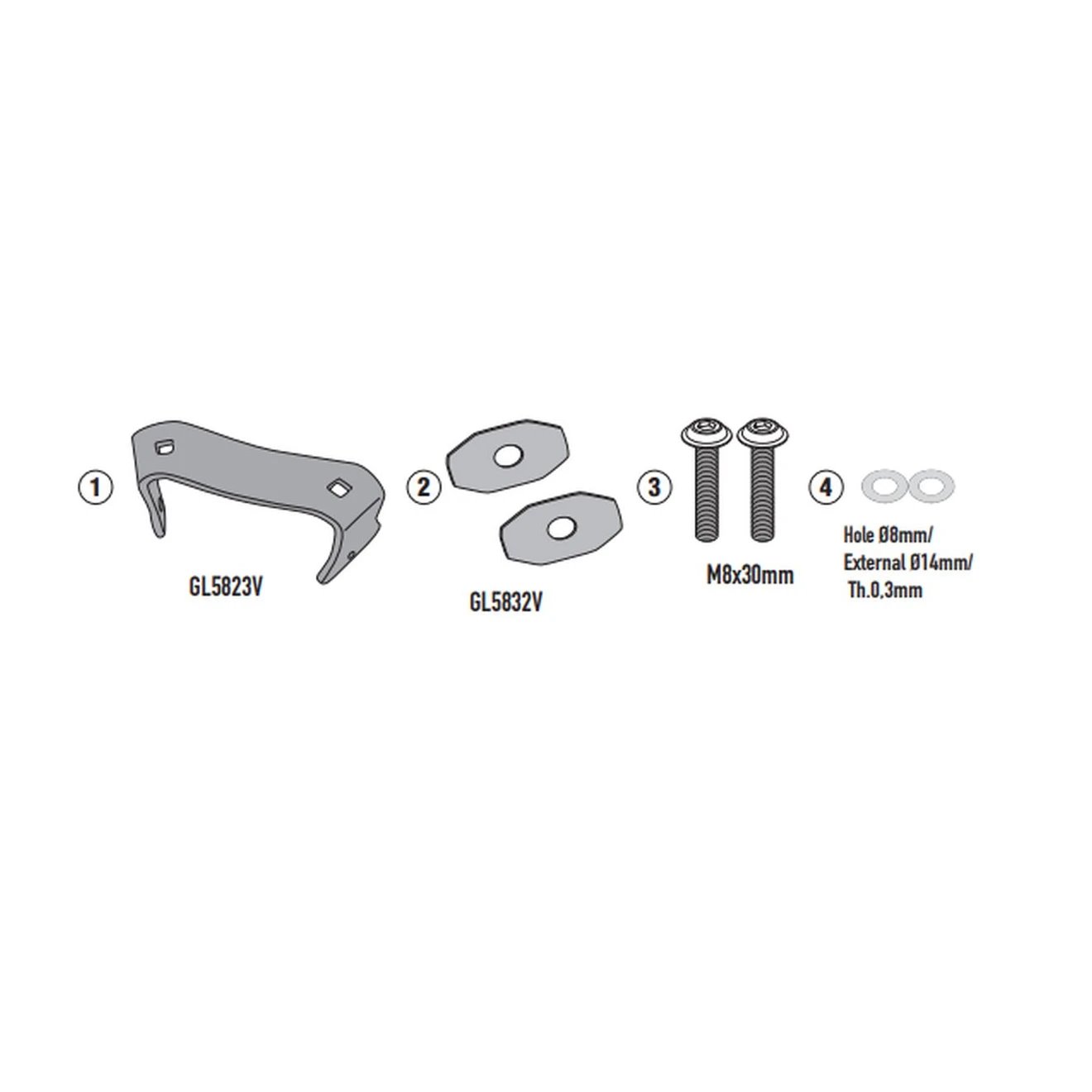 Adapter do zamontowania stelaża bocznego KLO5145MK, KLO5145CAM BMW F 900 GS Kappa | 5145KITK