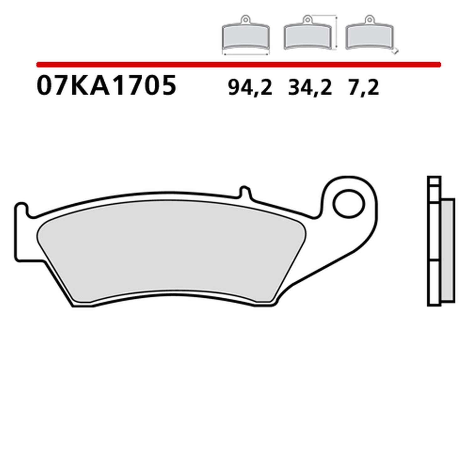 Klocki hamulcowe KH185 Road/Off Road Carbon Ceramic Brembo | 07KA1705