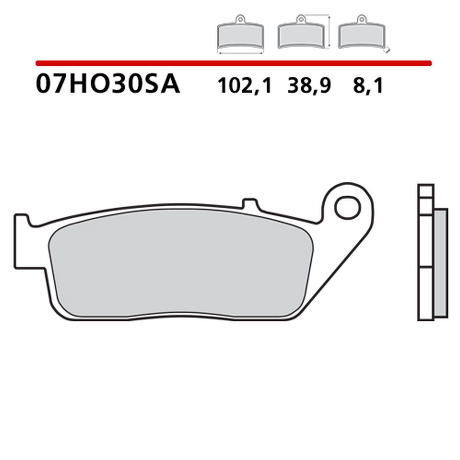 Klocki hamulcowe KH226/KH142 Road Sinter SA ECE R90 Brembo | 07HO30SA
