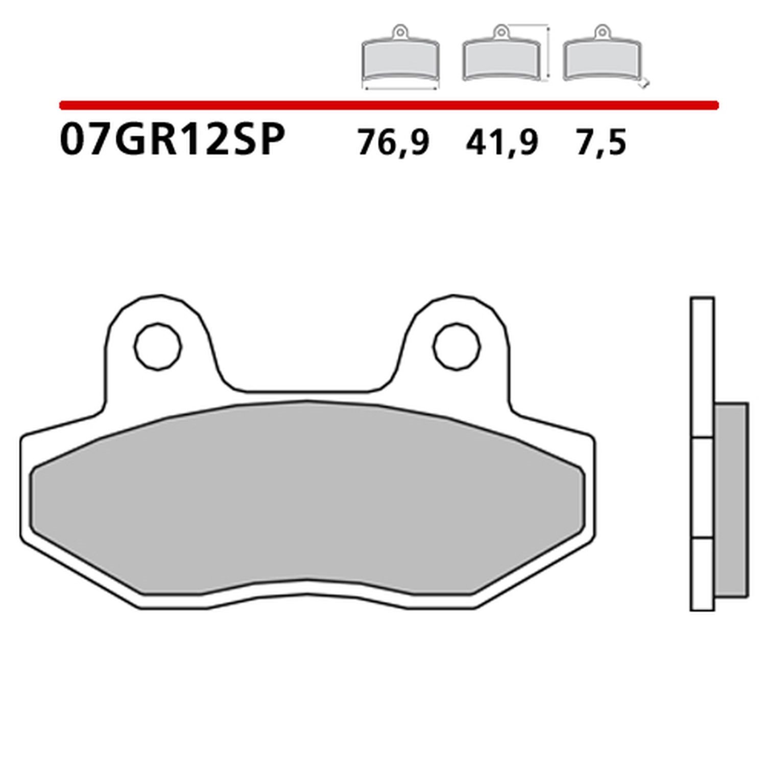 Klocki hamulcowe KH86 Road Sinter SP Brembo | 07GR12SP