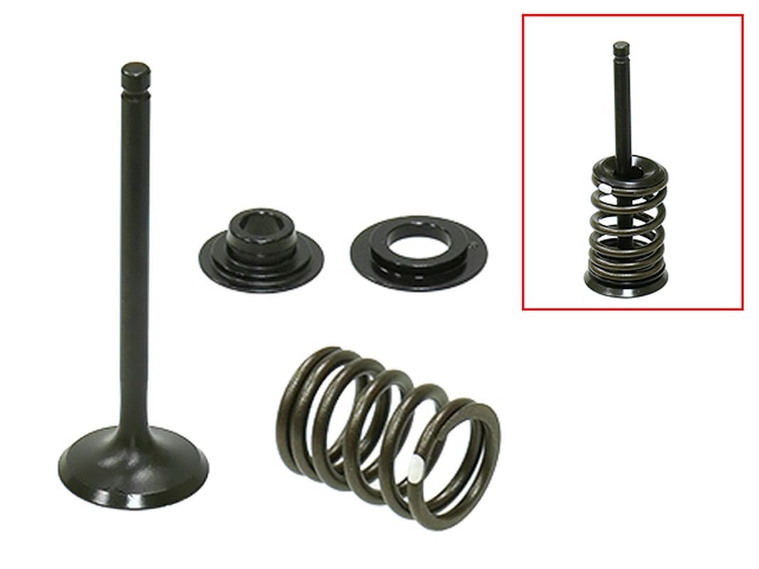 Zawór ssący (kompletny zawór ze sprężynami i podkładkami) stalowy Honda CRF 110 F (MX-09558IK) (25,5X4,98X76,6mm) Psychic | XU-09558IK