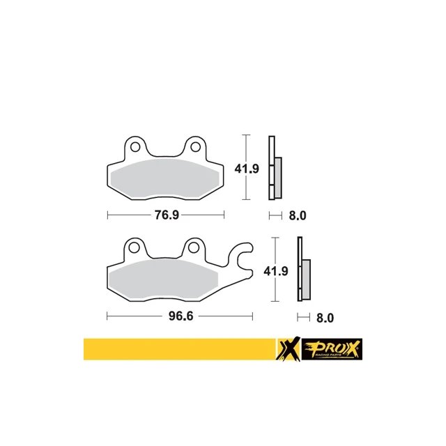 Klocki hamulcowe kh165 SUZUKI LT-R 450 06-11, YAMAHA YFZ 450 04-08 PRZÓD PRAWY ProX | 37.204302