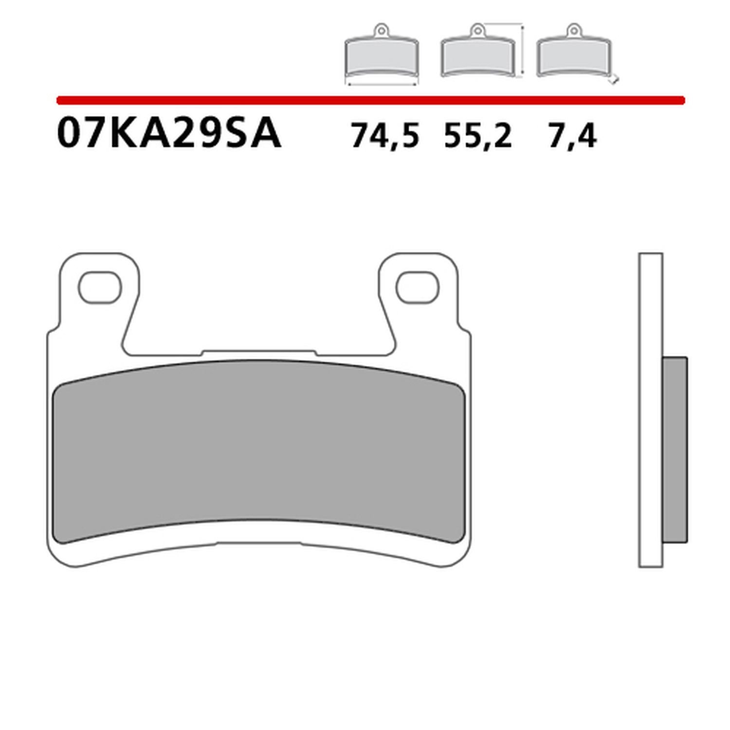 Klocki hamulcowe KH265/KH296 Road Sinter SA ECE R90 Brembo | 07KA29SA