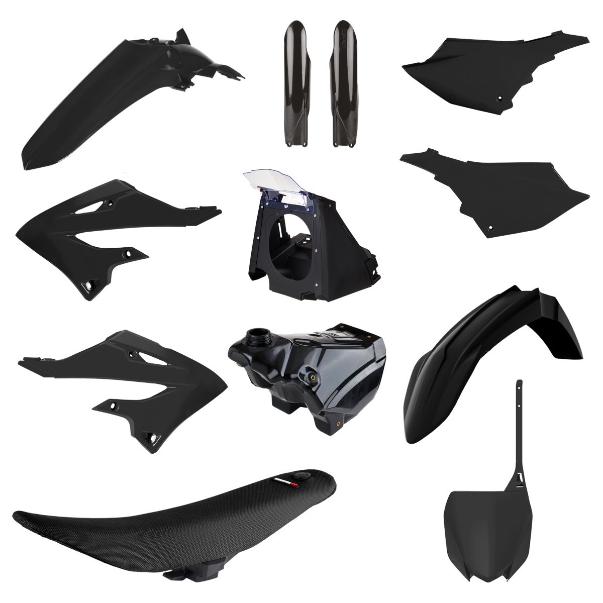 Komplet Plastików Yamaha YZ 125/250 (RESTYLING na model 2022) Czarny Polisport | 91573