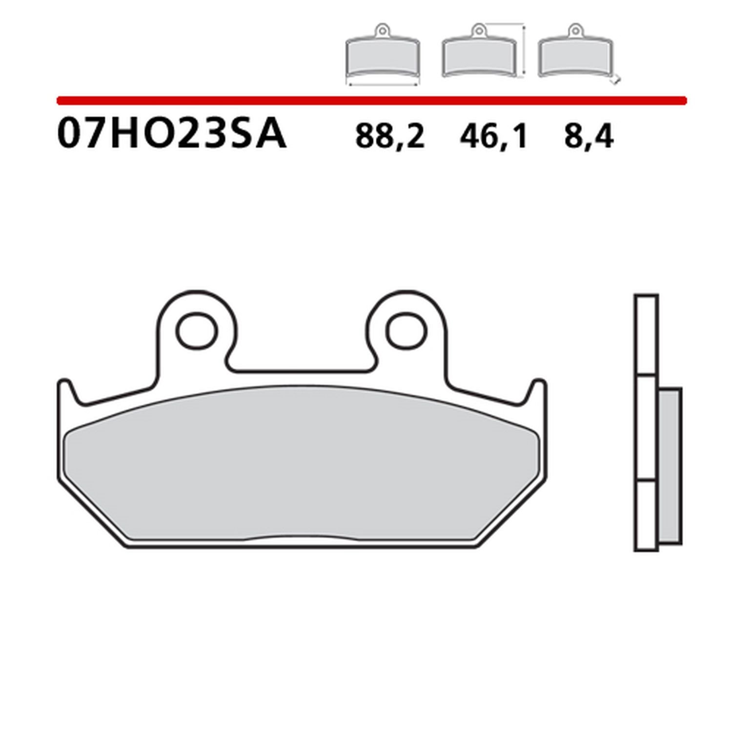 Klocki hamulcowe KH124 Road Sinter SA ECE R90 Brembo | 07HO23SA