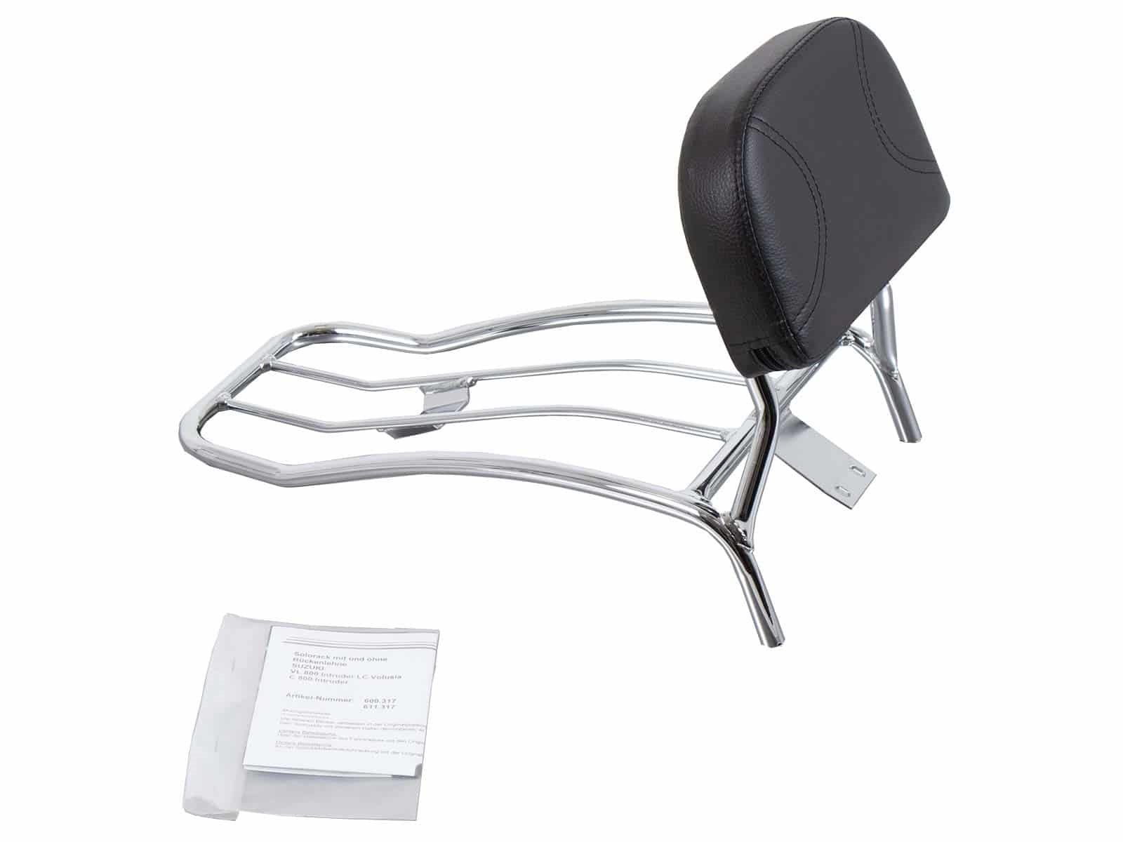 Solorack z oparciem Suzuki VL 800 Intruder / LC / C 800 Intruder / Black 2001-2016 Hepco Becker | 611317 00 02