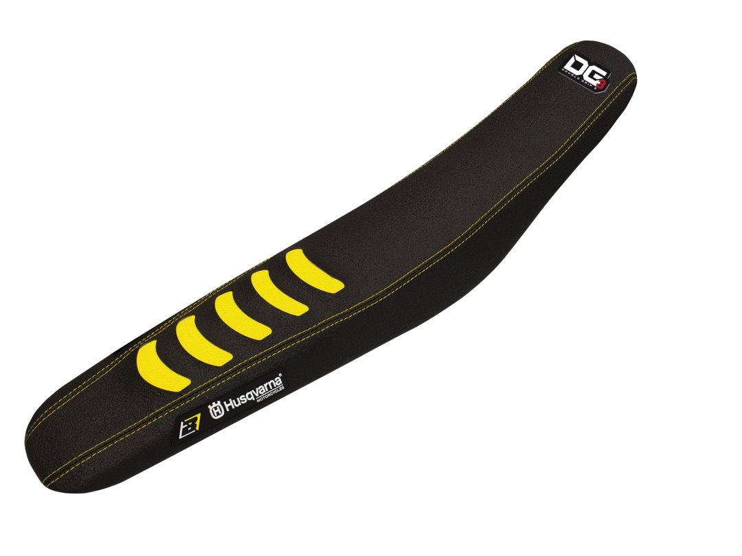 Pokrowiec/poszycie na siedzenie Husqvarna FC/TC, TE/FE Double Grip 3 czarny żółty Blackbird | E1624H