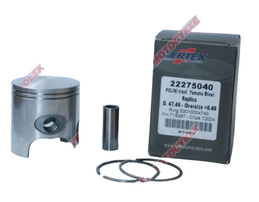 Tłok Polini, Minarelli, Yamaha 47,95mm sworzeń 10mm Vertex | 22275100