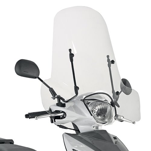 Szyba akcesoryjna Keeway, Piaggio, Peugeot, SYM, Suzuki 50,8x66cm przeźroczysta Kappa | 107AK
