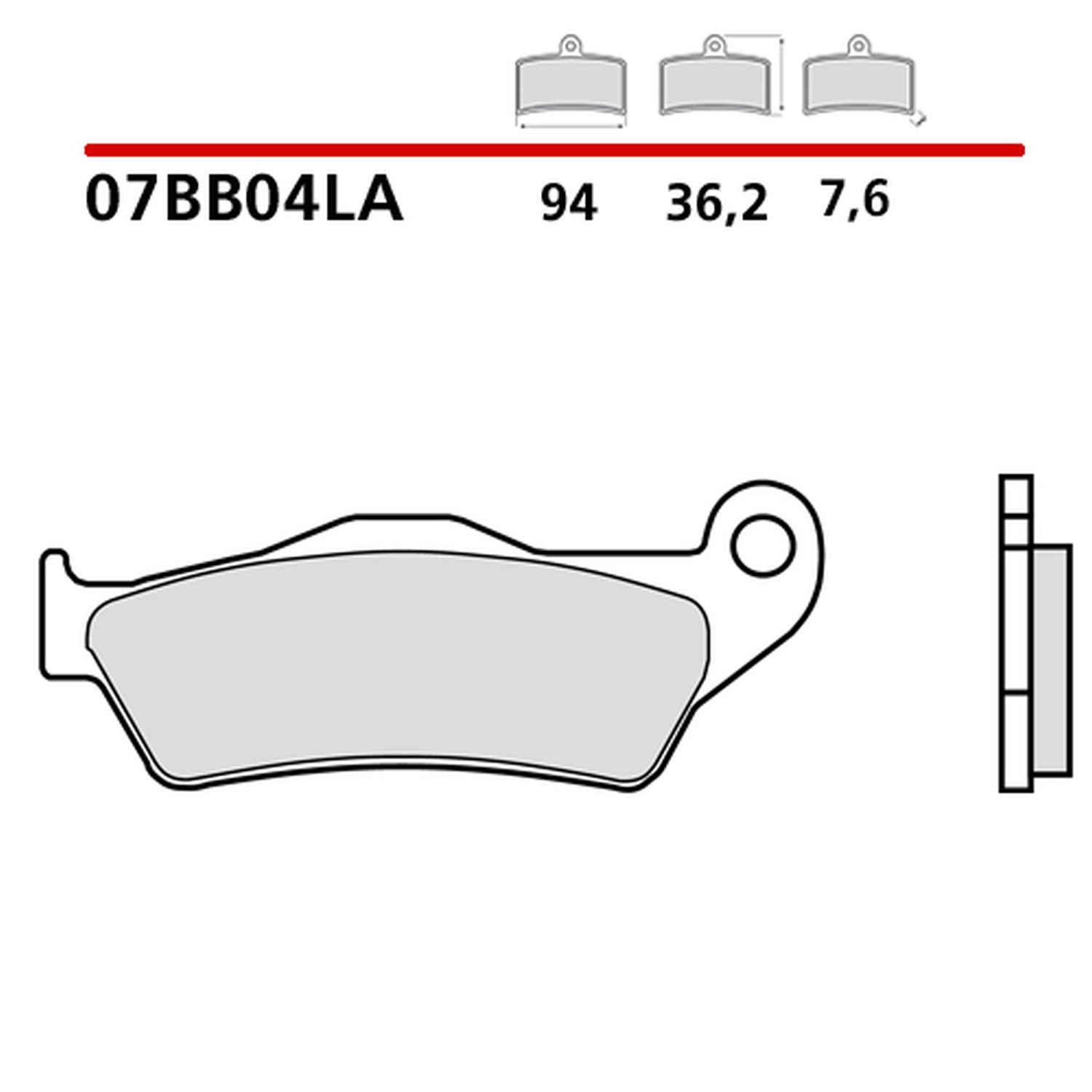 Klocki hamulcowe KH181 Road Sinter LA ECE R90 Brembo | 07BB04LA