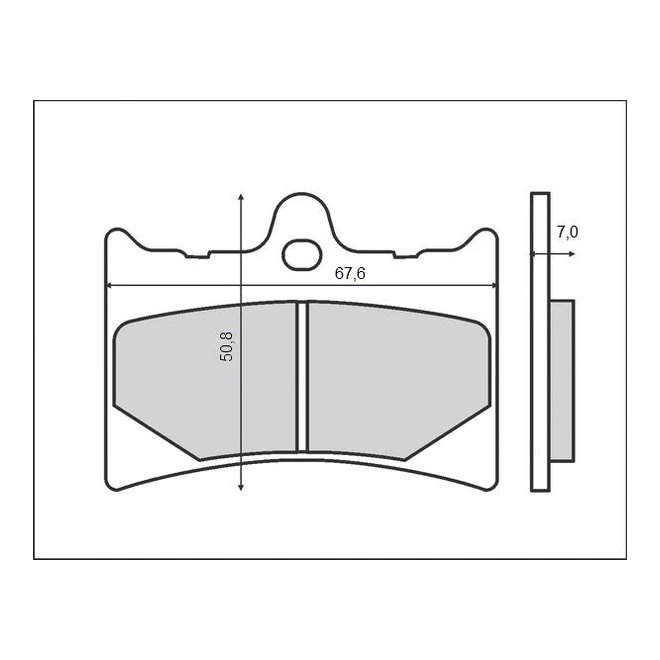 Klocki hamulcowe KH126 Organic Aprilia 125 AF1, RS 125, Gilera 125 BRENTA | BR3031