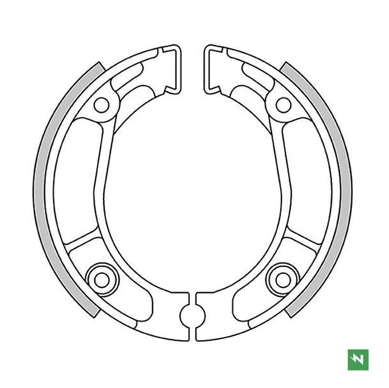 Szczęki hamulcowe przód/tył Honda C 90, CR 80R, CRF 150F, CT 110, 125, MTX 125/200, TL 200, XL 125, 185, 125R, 250R, 350R, XR 125L Newfren | GF1178