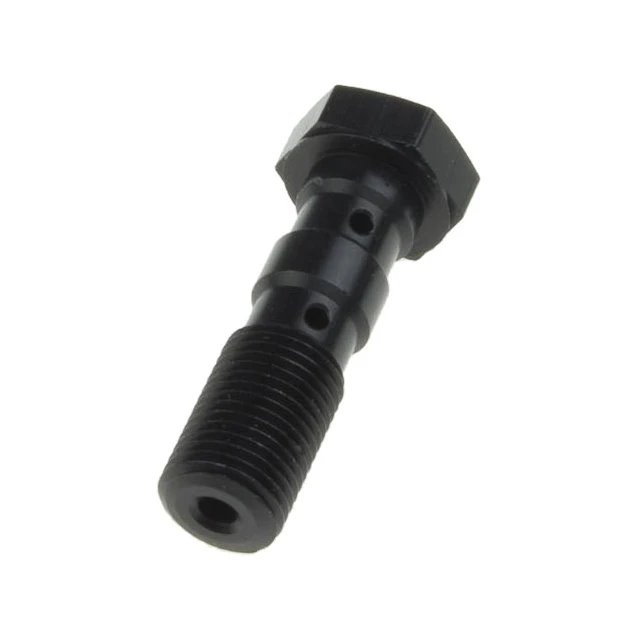 ZF Śruba hydrauliczna do przewodów hamulcowych M10x1,00 podwójna, kolor czarny TRW | MCH971S