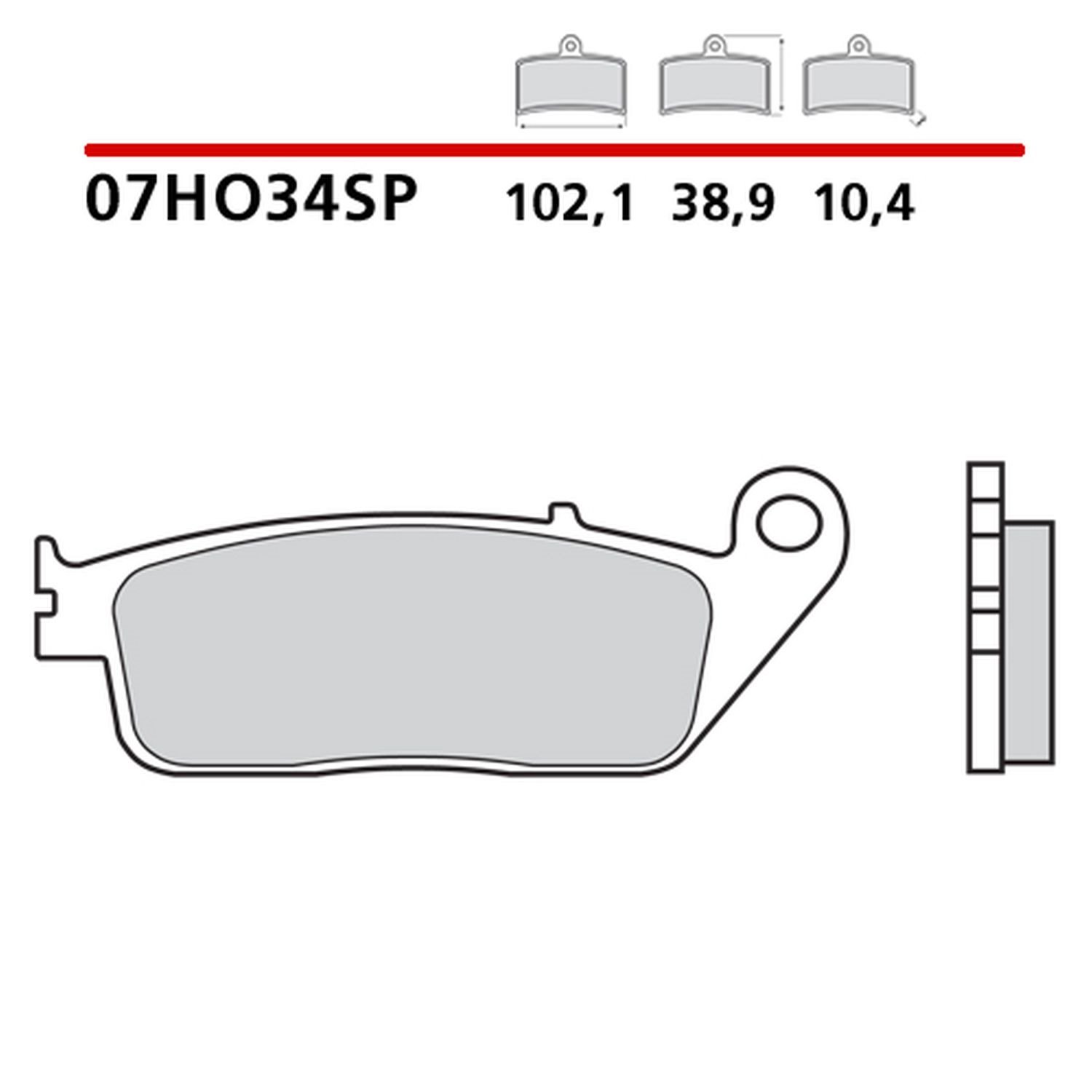 Klocki hamulcowe KH196 Road Sinter SP ECE R90 Brembo | 07HO34SP