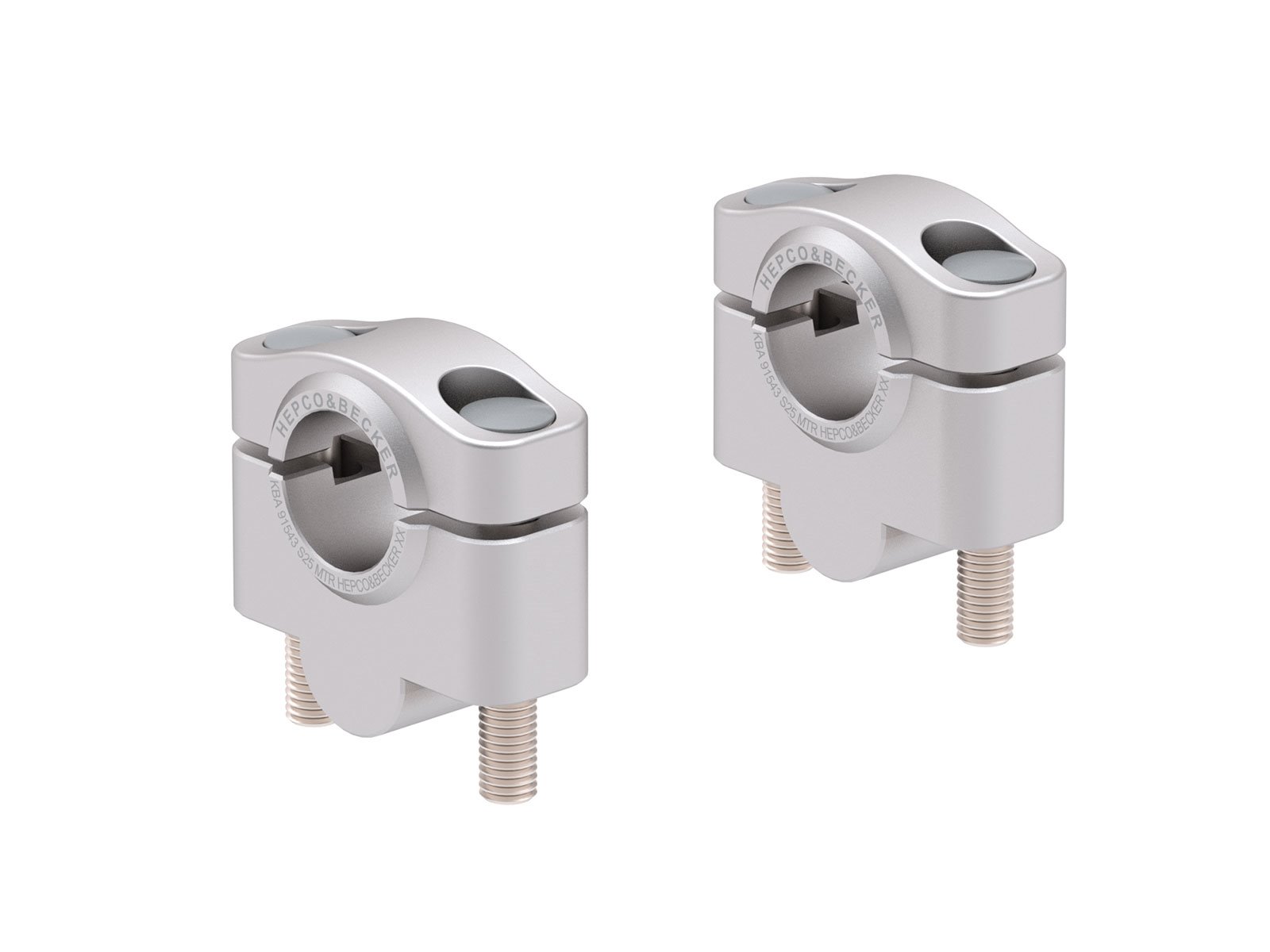 Podwyższenie kierownicy 25 mm srebrne do Honda CRF 300 L 2021-2026 Hepco & Becker | 42309534 25 09