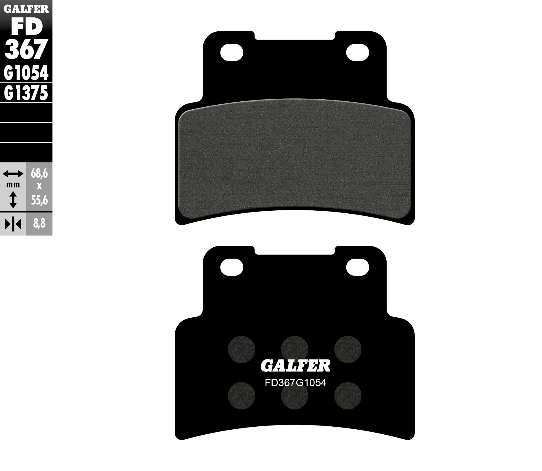 Klocki hamulcowe KH432 PÓŁMETALICZNE Galfer | FD367G1054