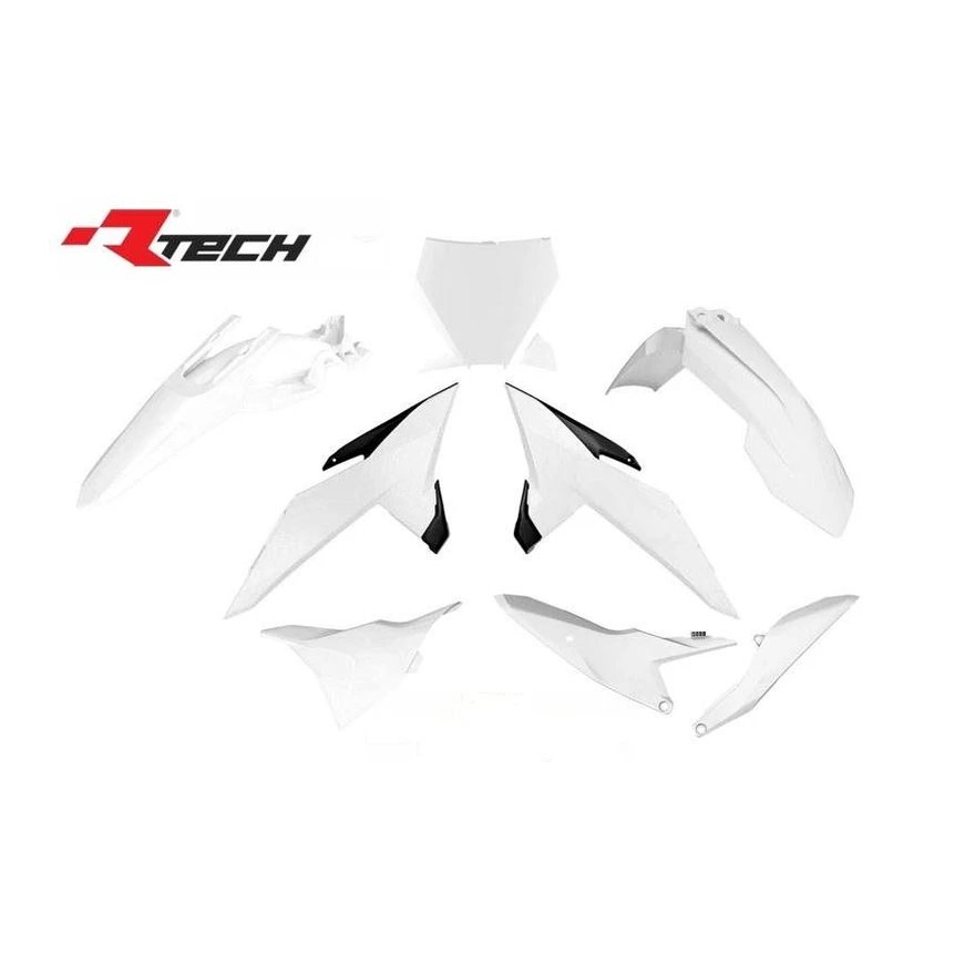 Komplet plastików KTM SX 85 biały/czarny RACETECH | KITKTM-BN0-885