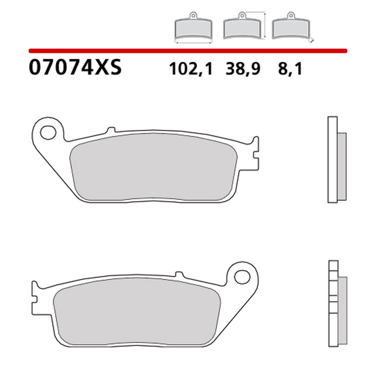 Klocki hamulcowe KH226/KH142 Road/Scooter Sinter XS ECE R90 Brembo | 07074XS