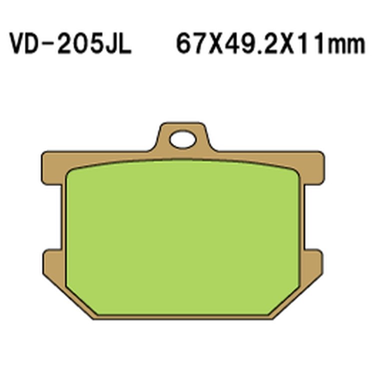 Klocki hamulcowe KH34 SPIEK METALICZNY ZŁOTE Yamaha SR500, XS, XV Vesrah | VD-205JL