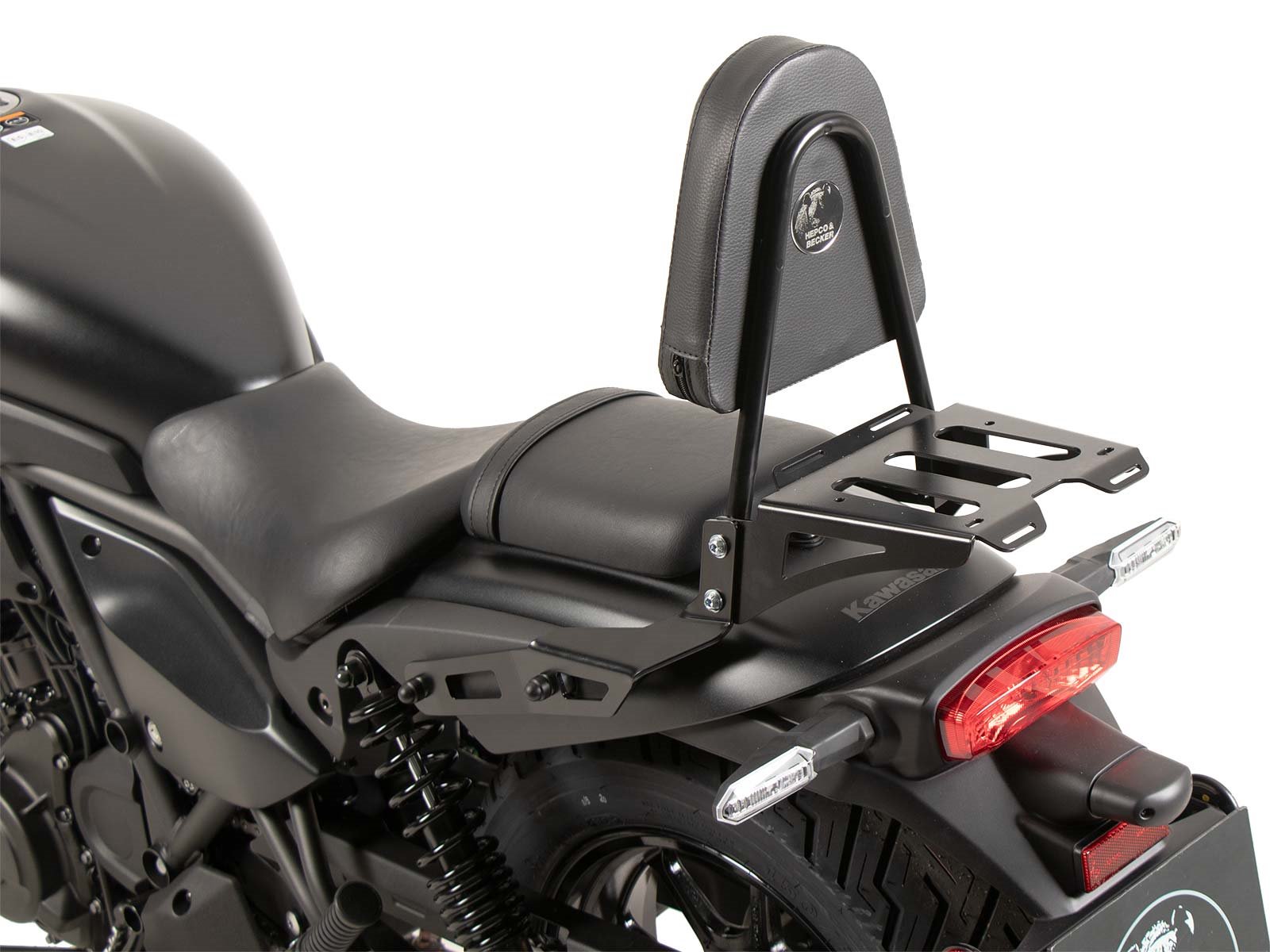 Sissy bar ze stelażem kufra centralnego Kawasaki Eliminator 500 2024-2026 Hepco Becker | 6112552 00 01