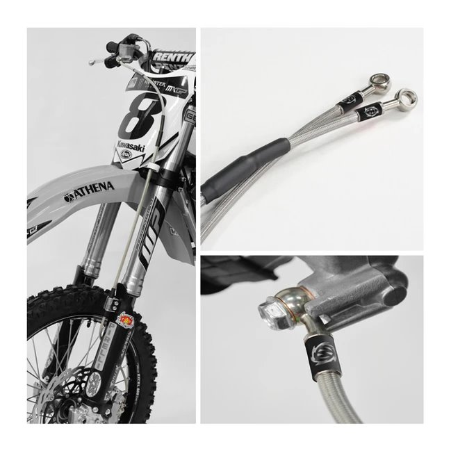 Przewód hamulcowy w stalowym oplocie przód GASGAS, Husqvarna, KTM SX/SXF 125/450 Cross Moto-Master | M212018
