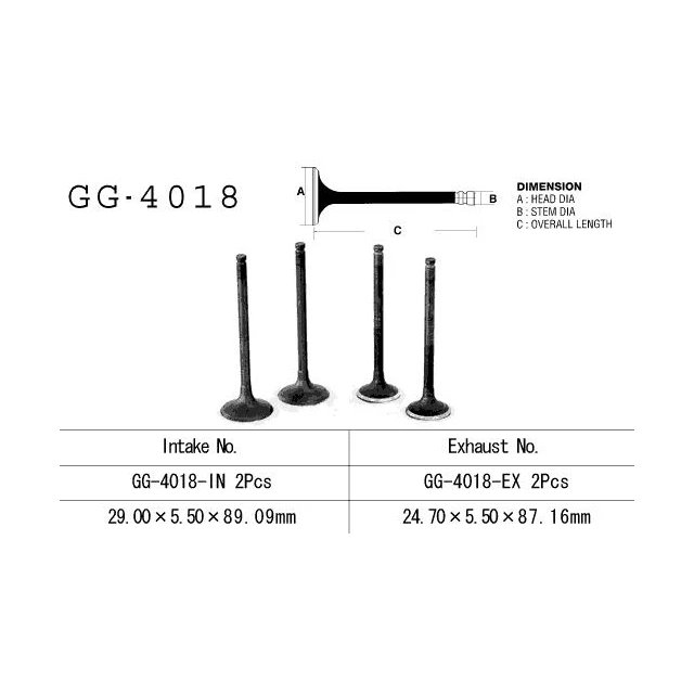 Zawór ssący Kawasaki KLR 250, EN 450/500, GPZ 500S, GPZ 900R, ER 5 Vesrah | GG-4018-IN