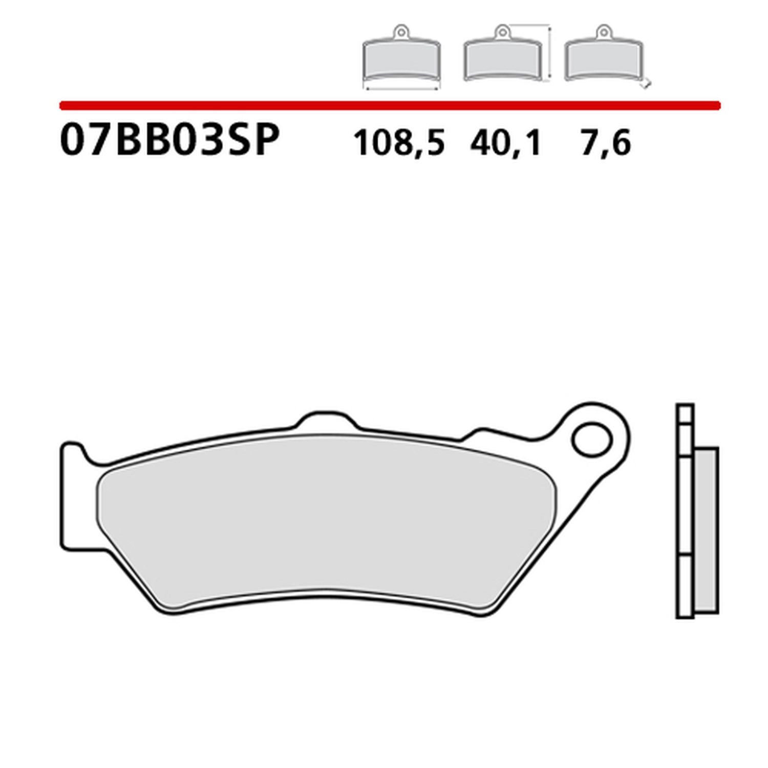 Klocki hamulcowe KH209 Road Sinter SP ECE R90 Brembo | 07BB03SP