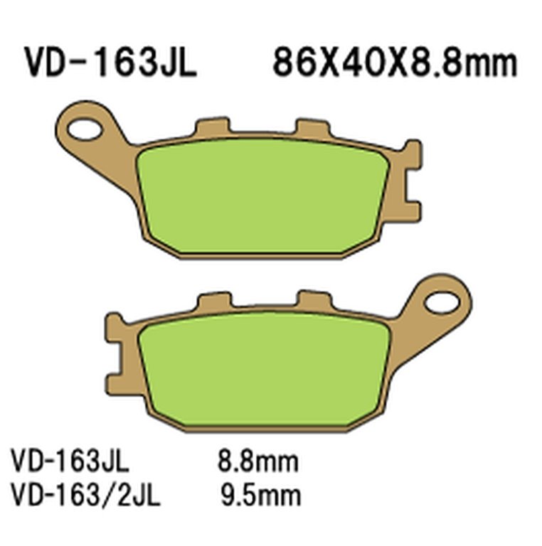 Klocki hamulcowe KH174 SPIEK METALICZNY ZŁOTE Vesrah | VD-163JL
